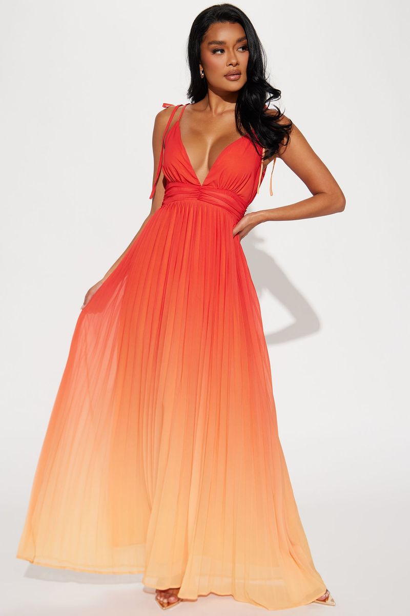 Sunset-Hued Maxi Dress
