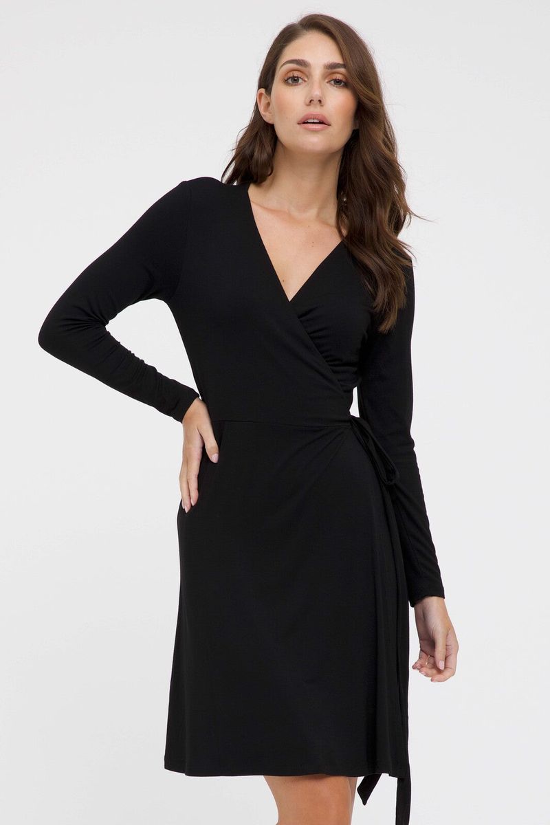 Timeless Black Wrap Dress
