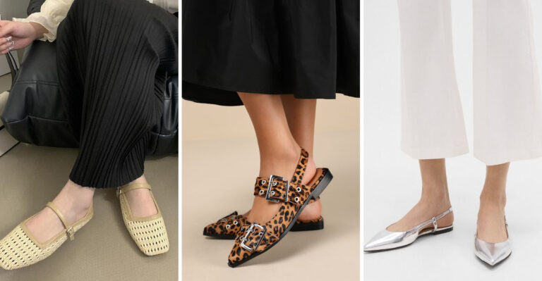 17 Stylish Slingback Flat Looks You’ll Want In Your Wardrobe