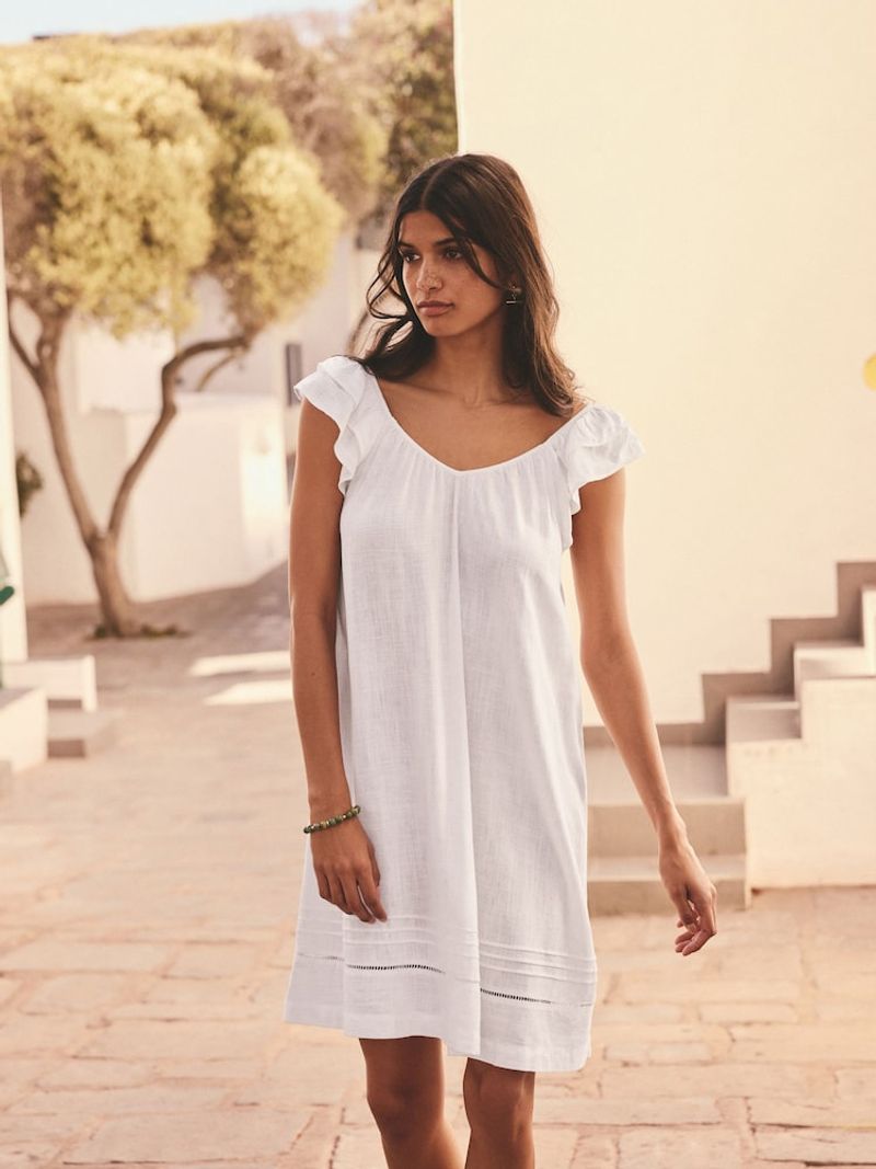 Flowy Linen Mini Dress