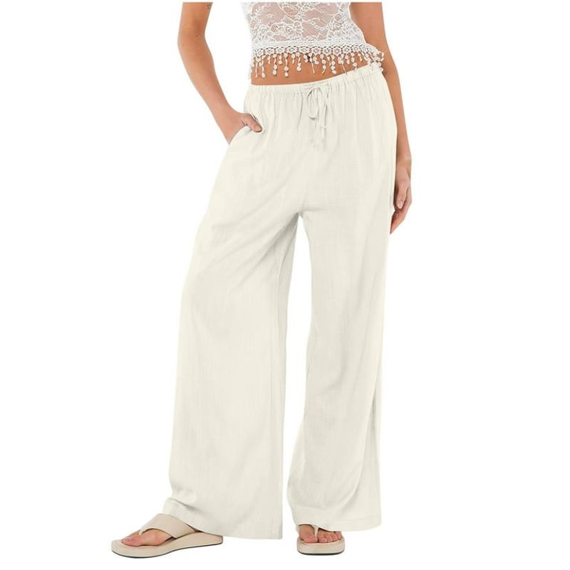 Linen Wide-Leg Trousers