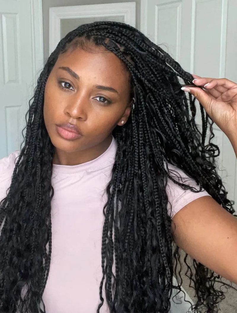 Bohemian Micro Braids with Curly Ends