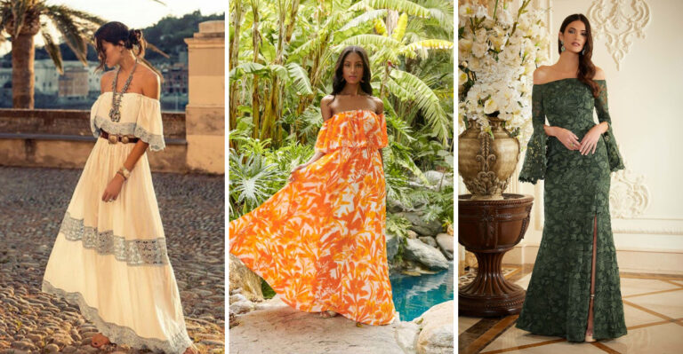 18 Off-The-Shoulder Dresses That Channel Rich Mom on Vacation Energy