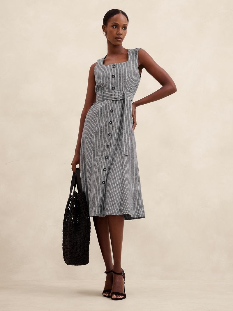 Linen-Blend Button-Down Beauty