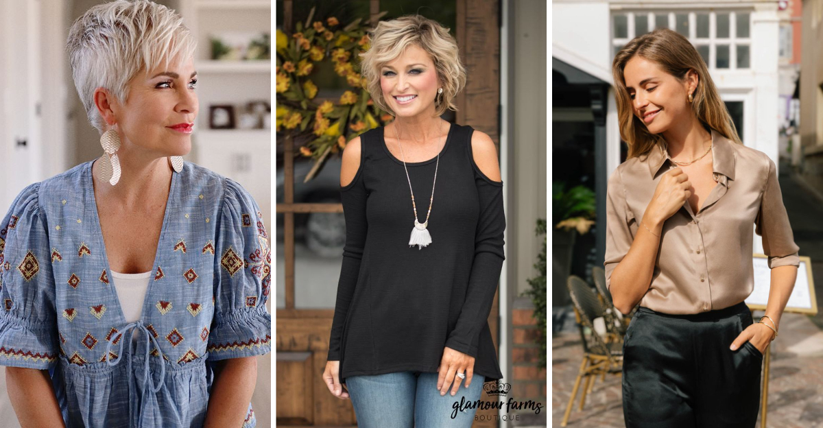 18 Pretty Tops Stylish Ladies In Their 50s Are Wearing With Their Jeans This Season