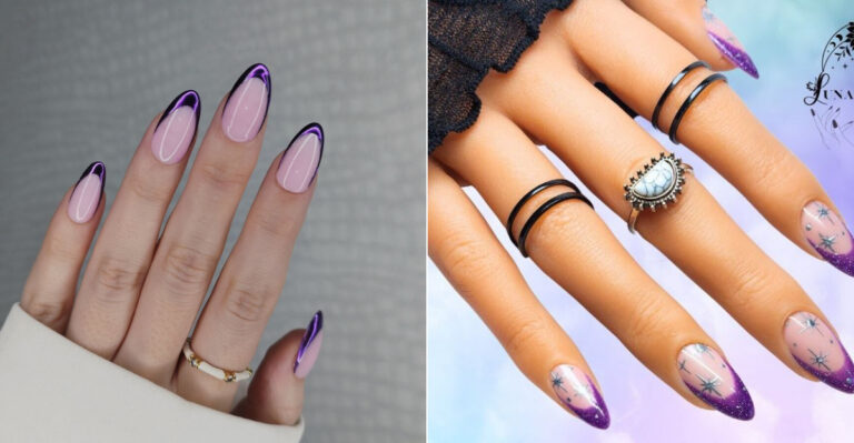 18 Purple French Manicures For A Perfectly Punchy Y2K Look