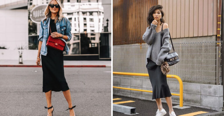 18 Slip Skirt Outfits to Wear All Season Long