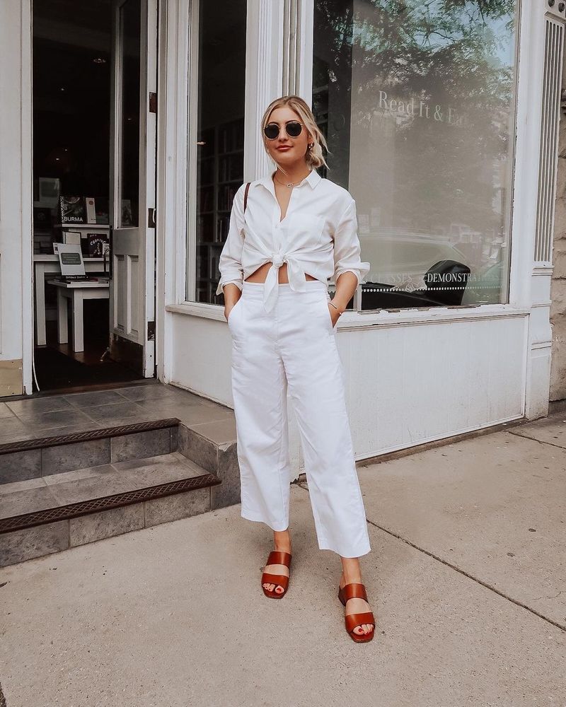 Crisp White Button-Down