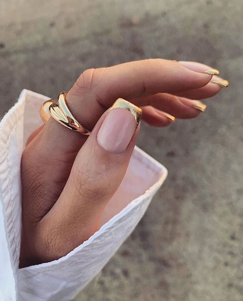French Manicure with a Twist