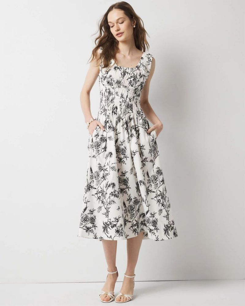 Petite-Specific Midi Dress