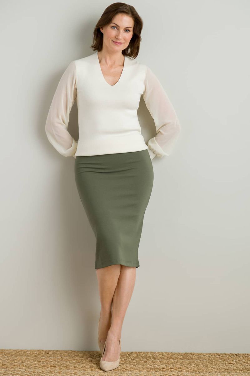 Pencil Skirt with Stretch
