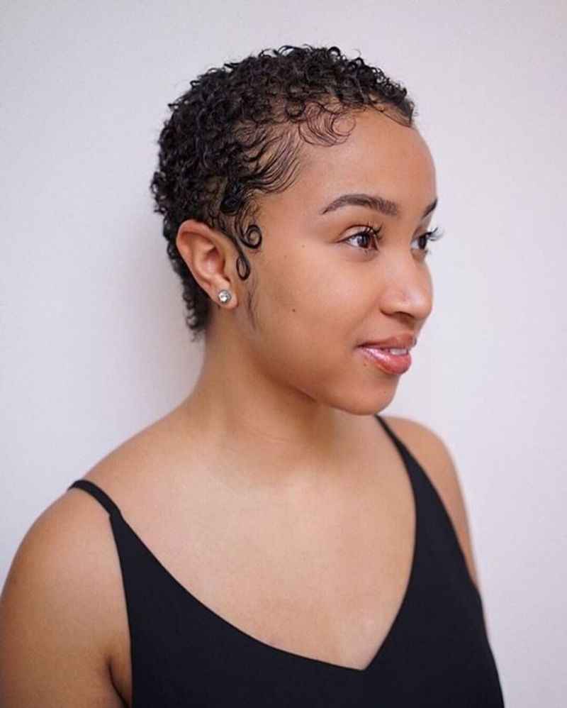 Slicked Edges with Curly Top