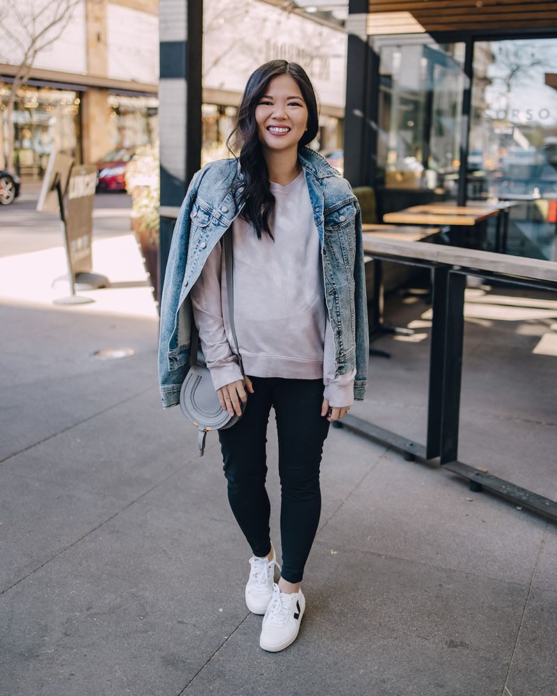 Layer with a Denim Jacket