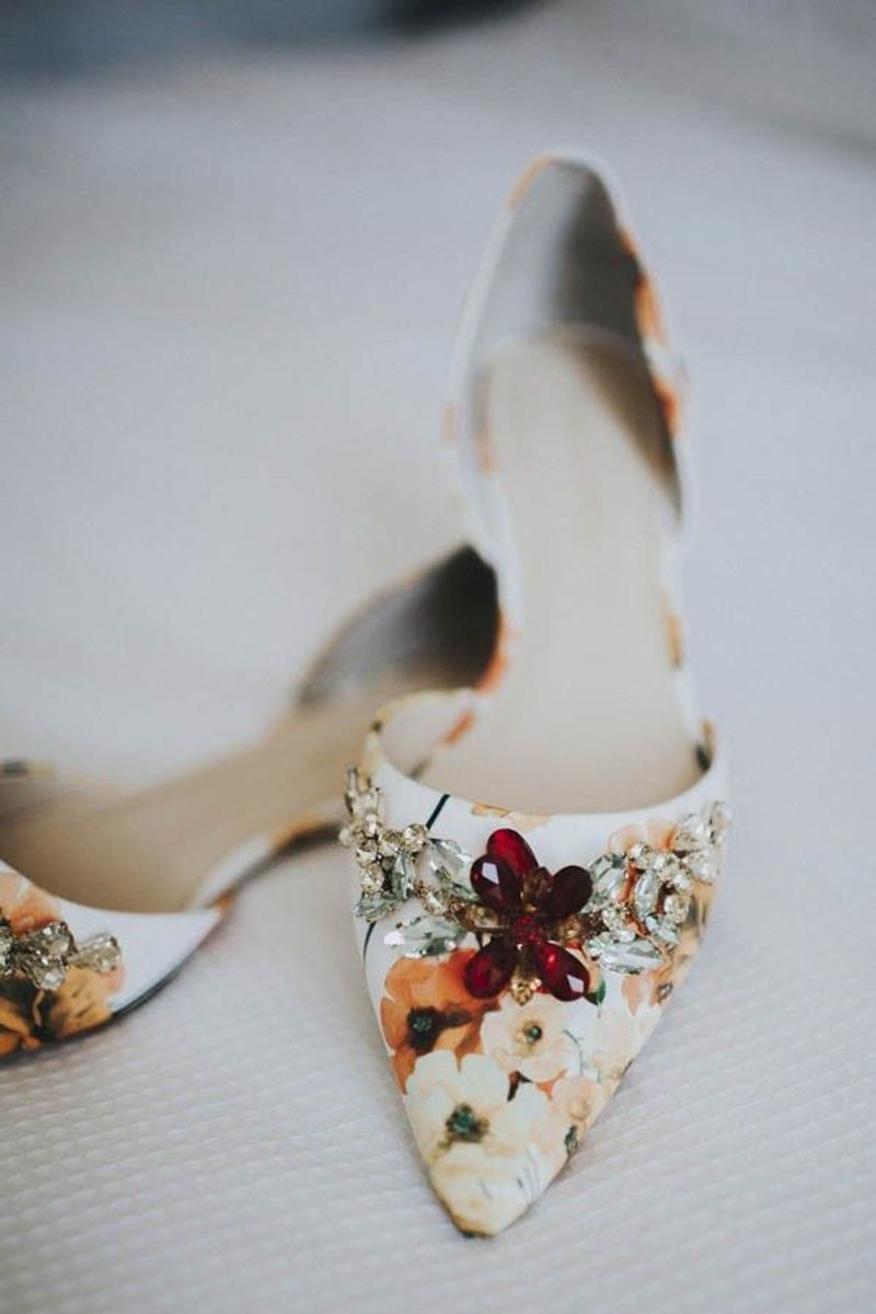 Whimsical Floral Flats