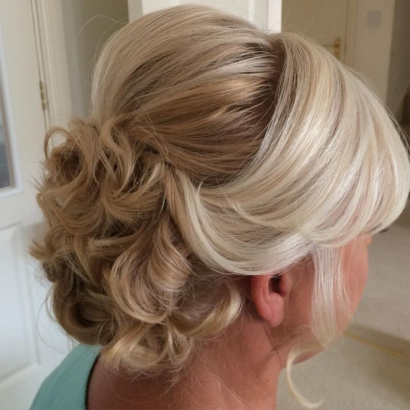 Voluminous Curly Updo