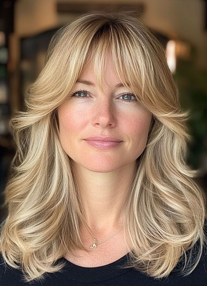 Soft Layered Cut With Side Bangs