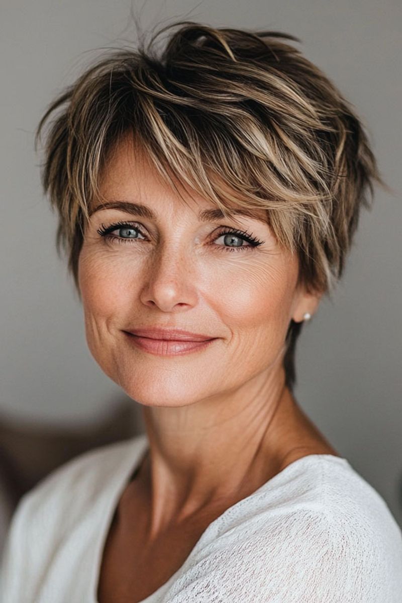 Textured Crop with Wispy Fringe