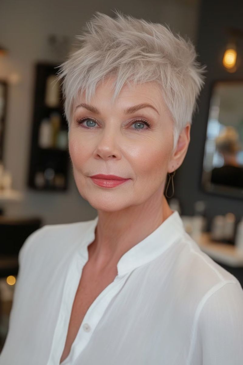 Short Textured Cut with Wispy Ends