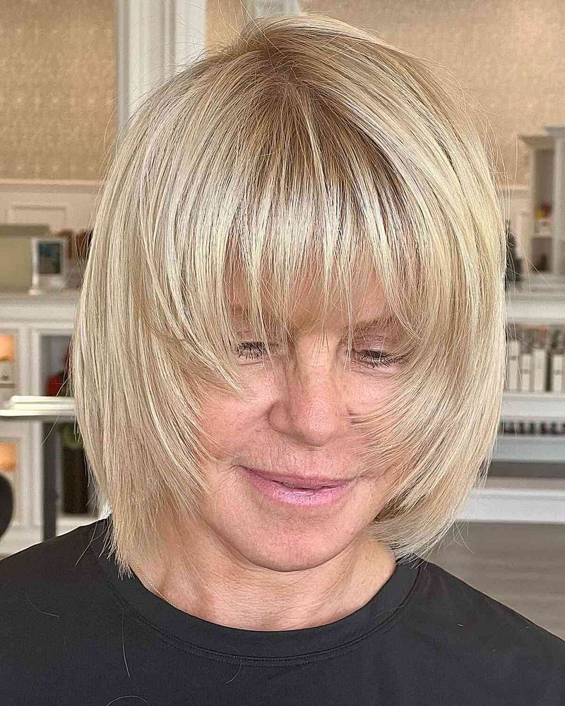 Soft Layered Cut with Curtain Bangs