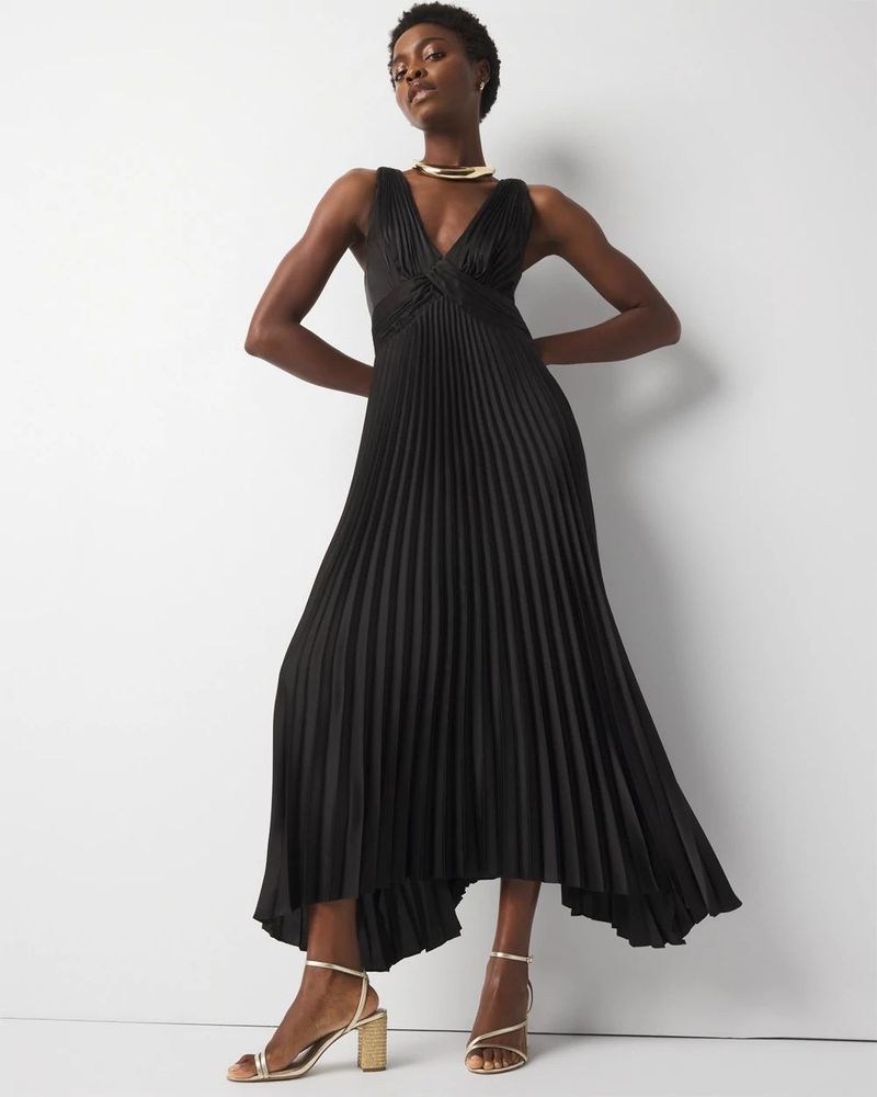 Pleated Midi Dress