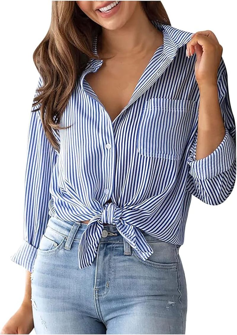Tie-front Blouse