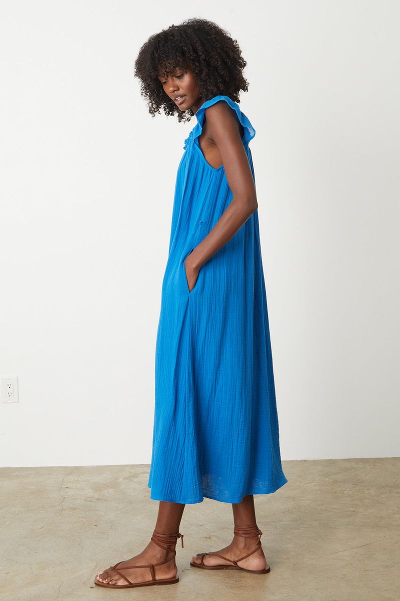 Cotton Gauze Midi Dress