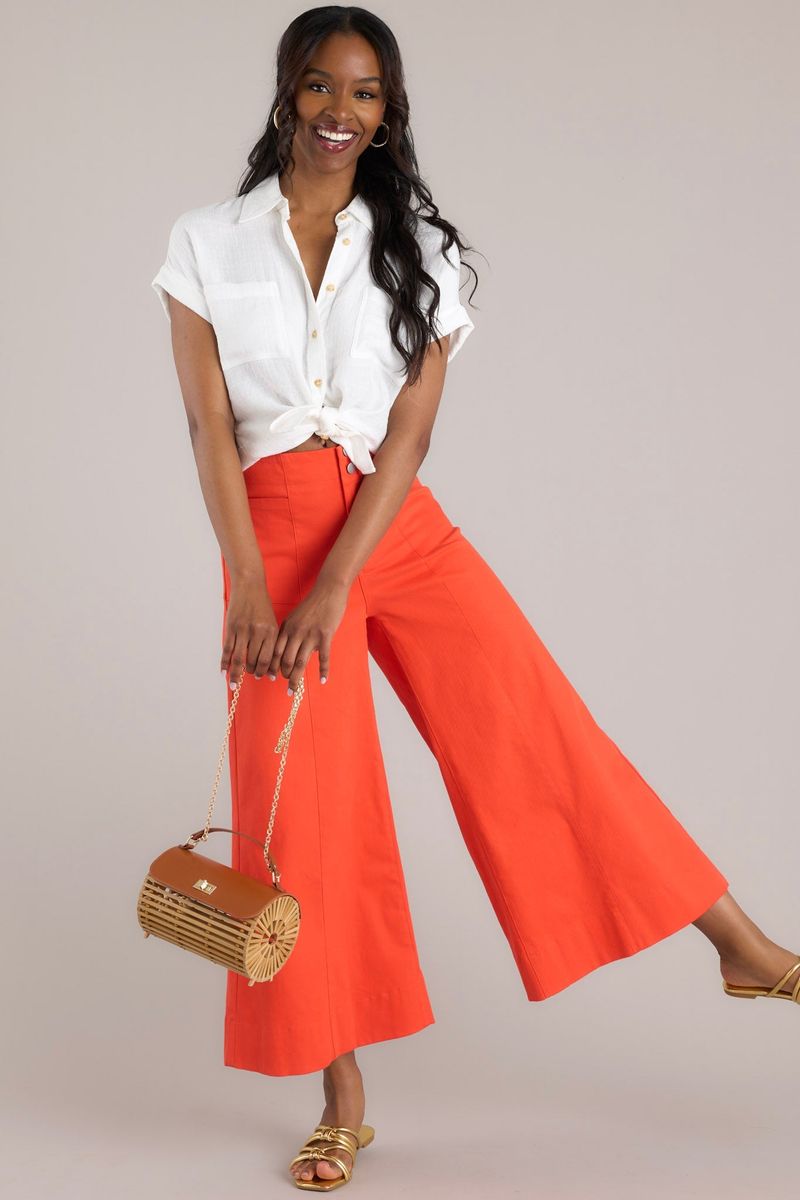 Wide-Leg Cropped Culottes