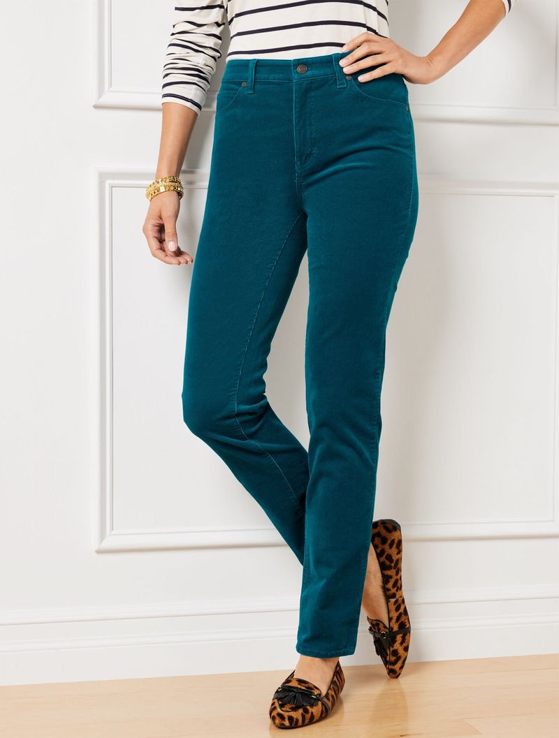 Stretch Corduroy Slim-Legs