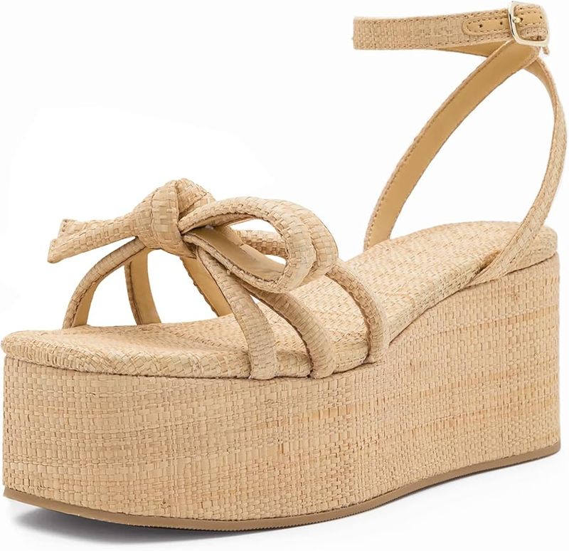 Raffia Platform Sandals