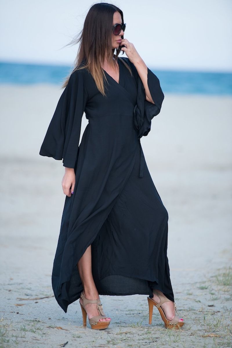Kimono-Inspired Wrap Dress