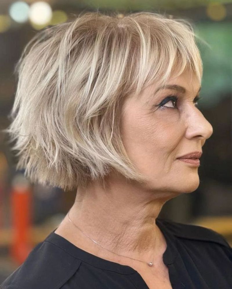 Choppy Bob with Razored Ends