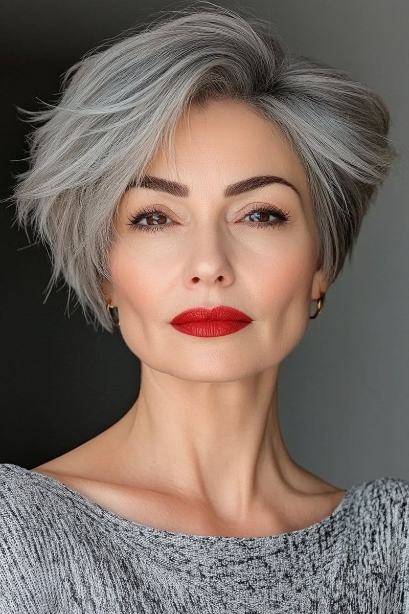 Side-Parted Pixie-Bob Hybrid