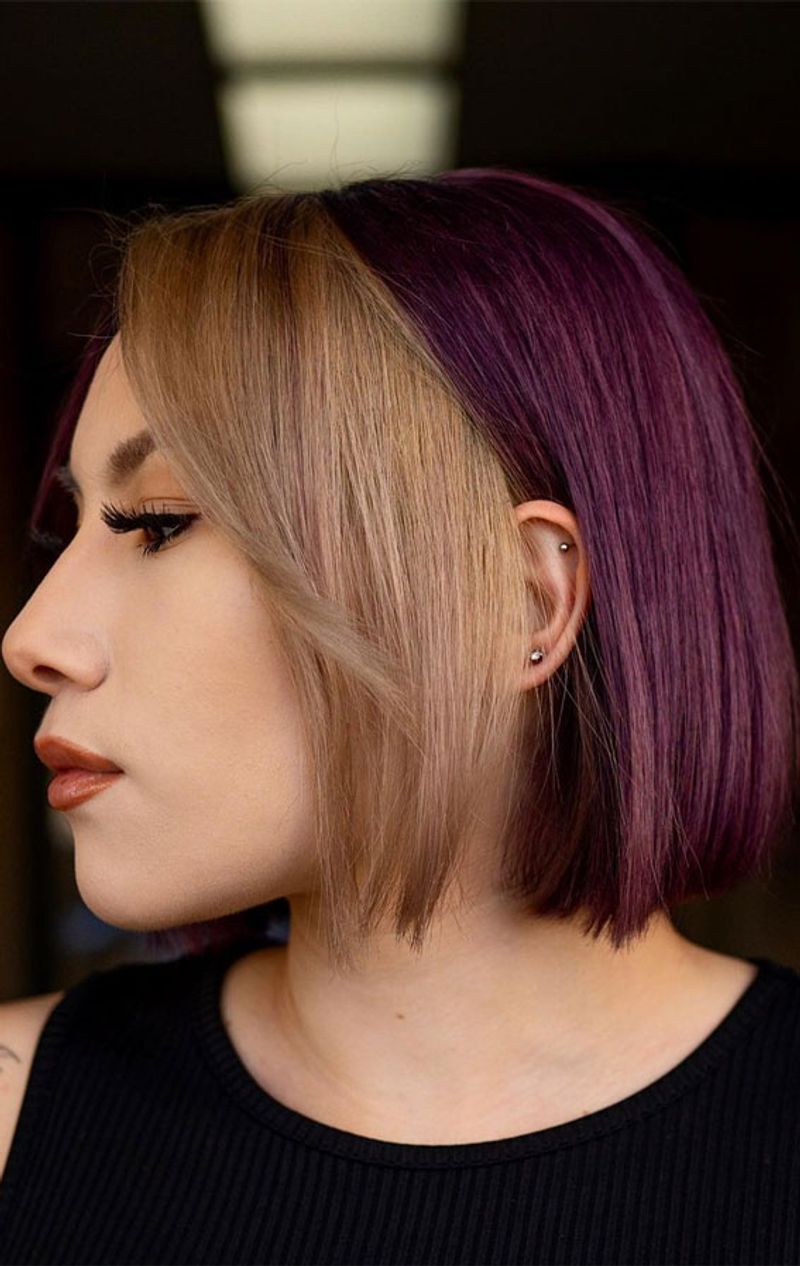 Blunt Bob with Color Block
