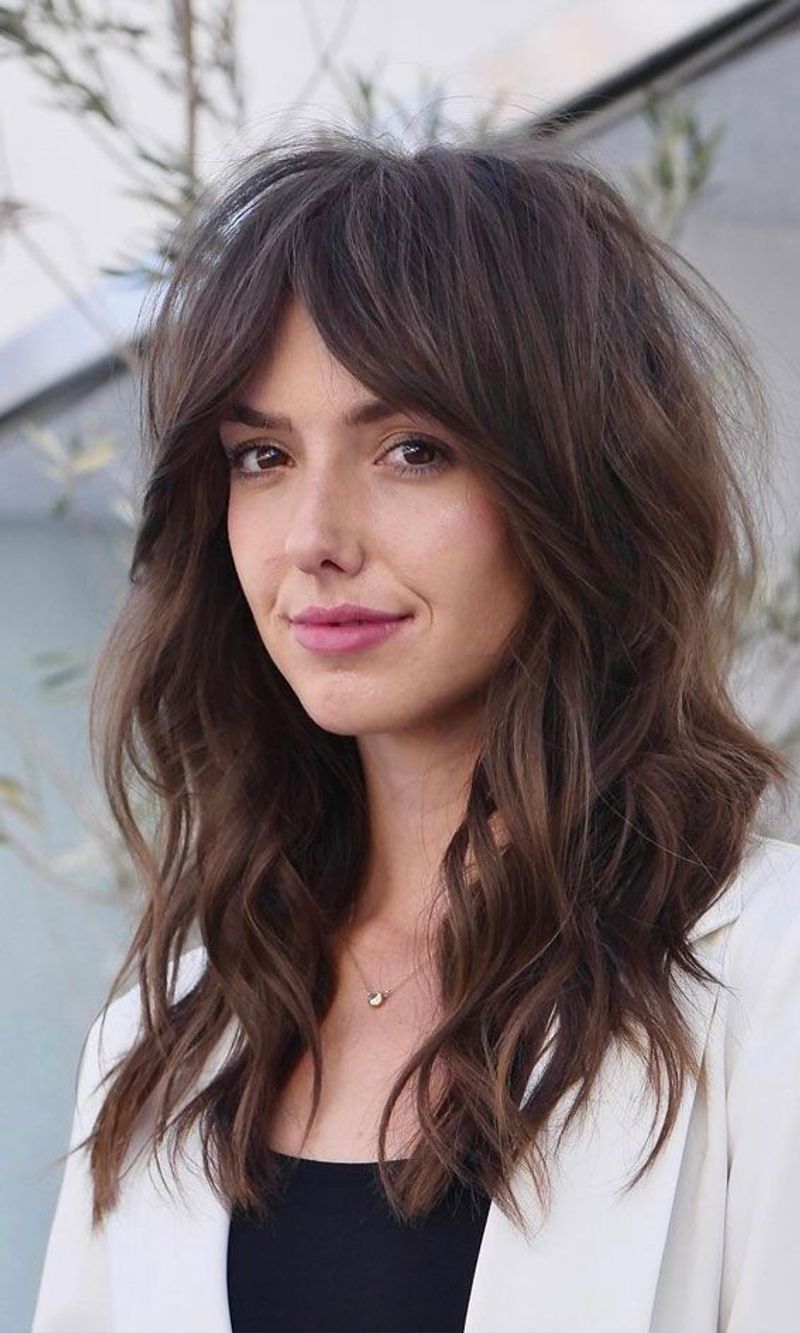 Layered Shag with Curtain Bangs