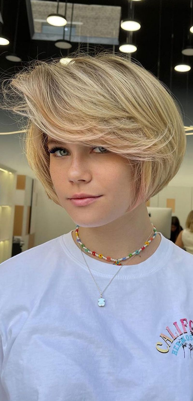 Textured Crop With Side-Swept Bang