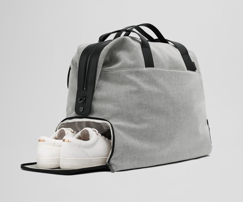 White Sneakers and Canvas Weekender
