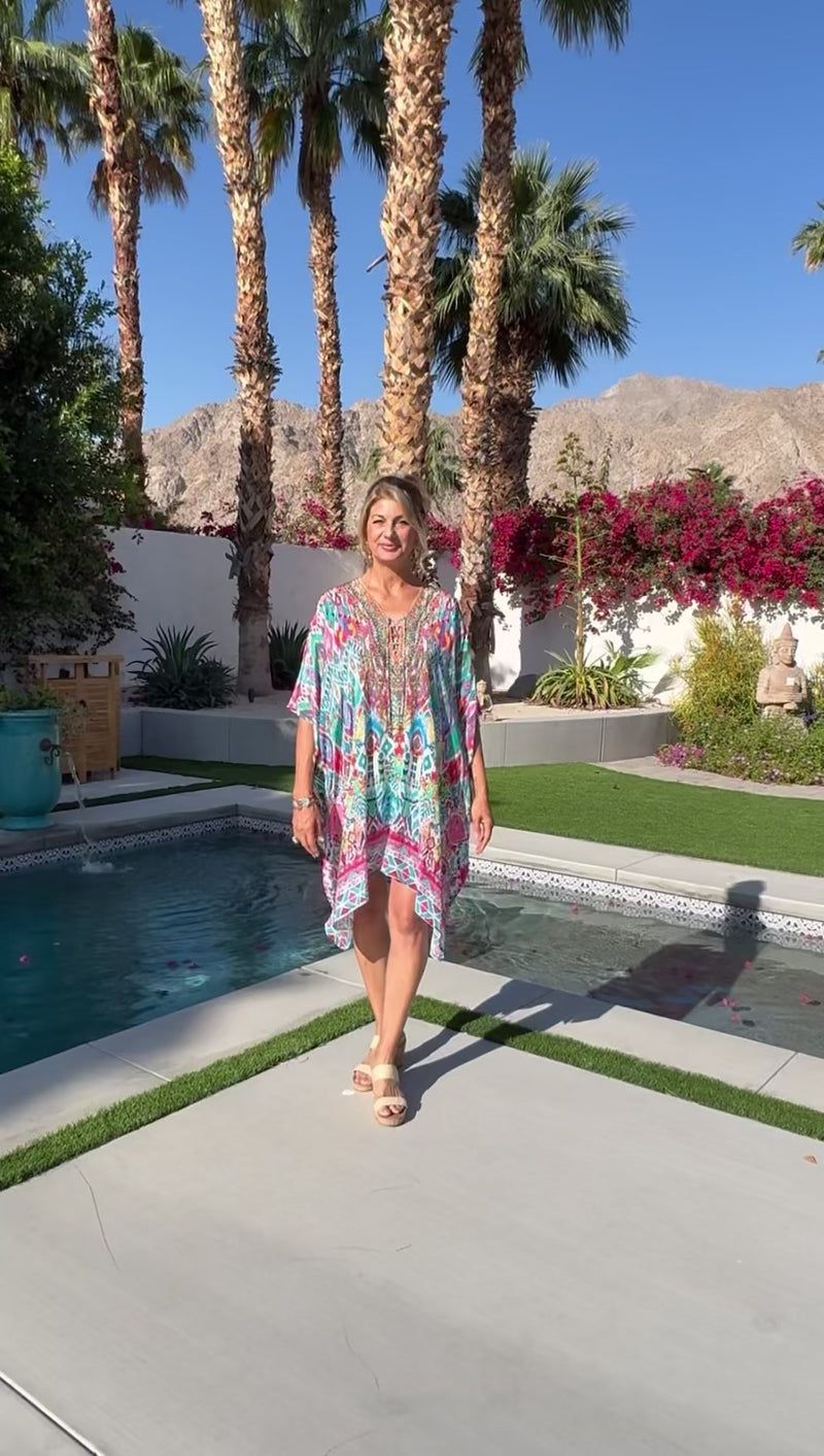 Kaftan + Embellished Flats