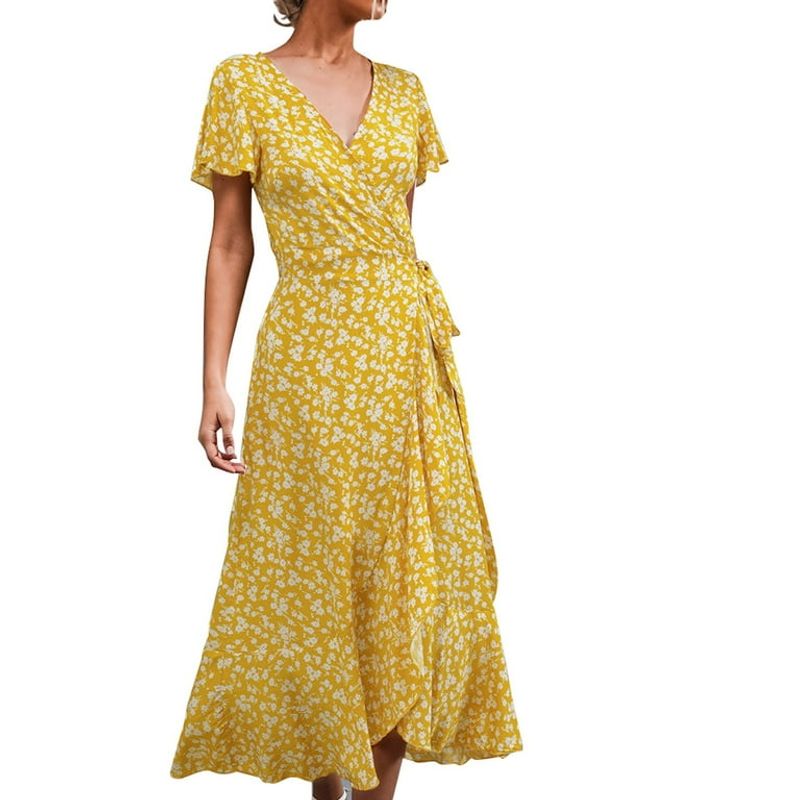 Wrap-Style Petite Sundress