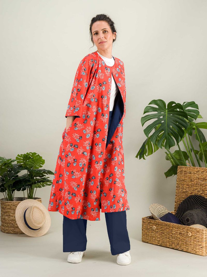 Japanese-Inspired Kimono Jacket Ensemble