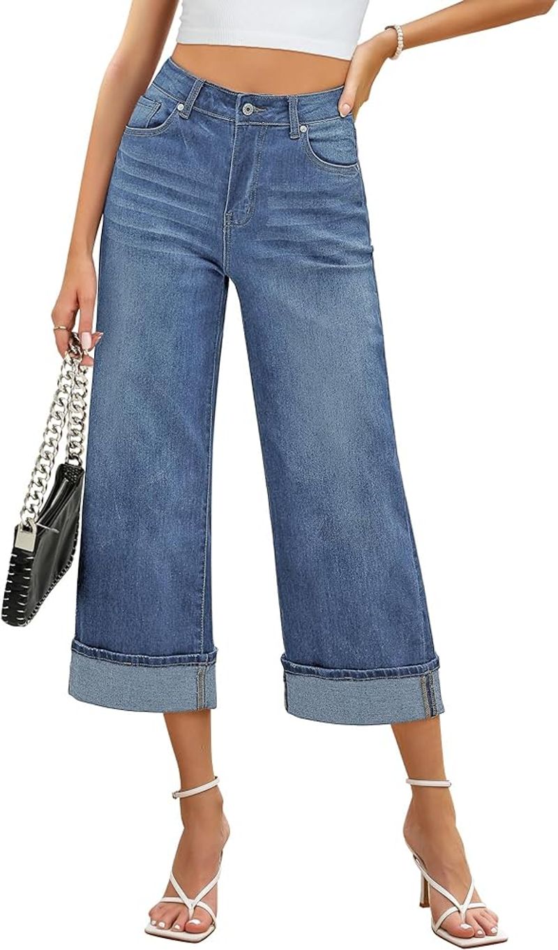 Cropped Wide-Leg Jeans