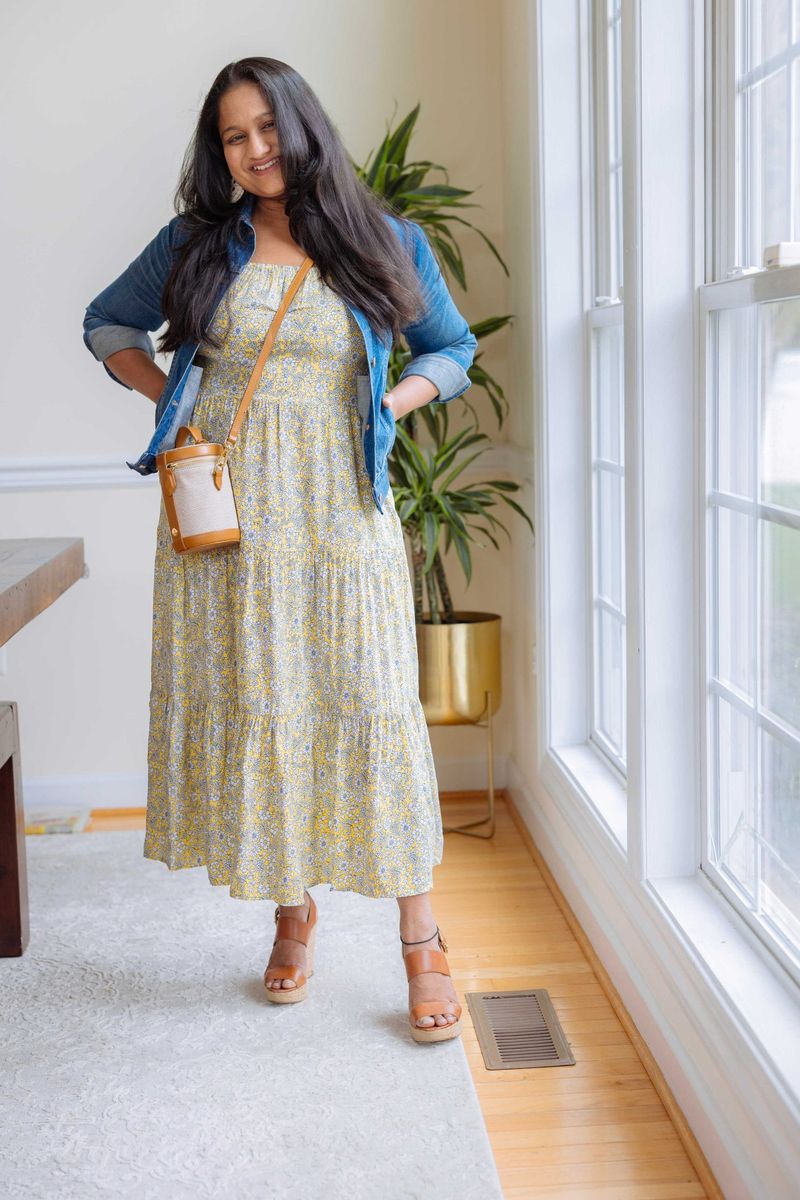 Casual Denim Jacket and Dress