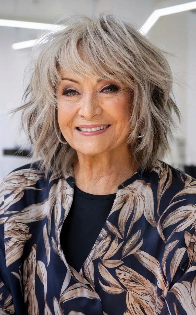 Tousled Crop with Side-Swept Fringe
