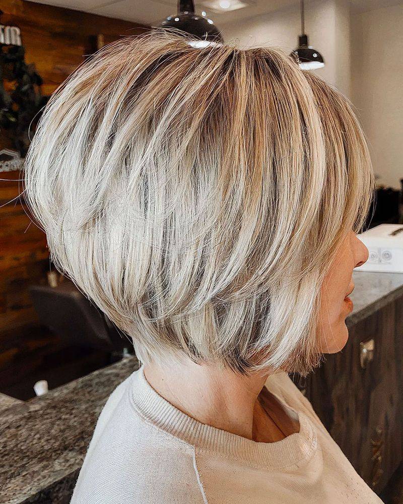 Graduated Bob with Wispy Ends