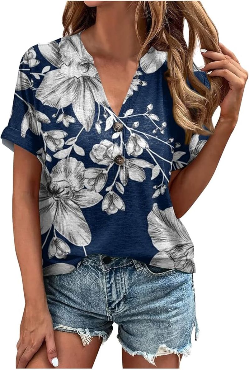 Printed Shorts With Solid Button-Up