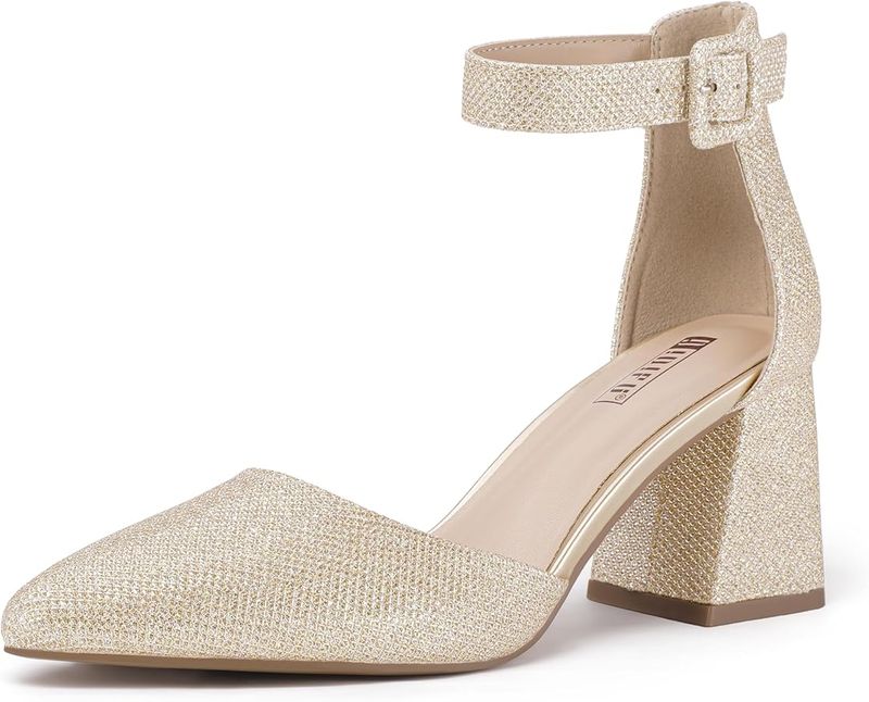 Glitter Block Heels