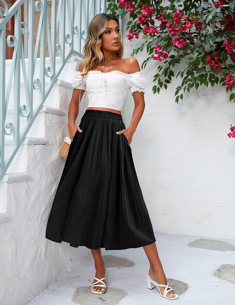 Midi Skirts With Pockets