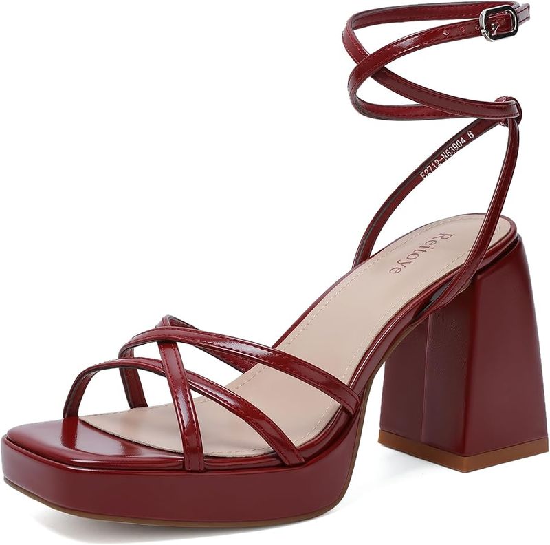 Strappy Burgundy Sandals