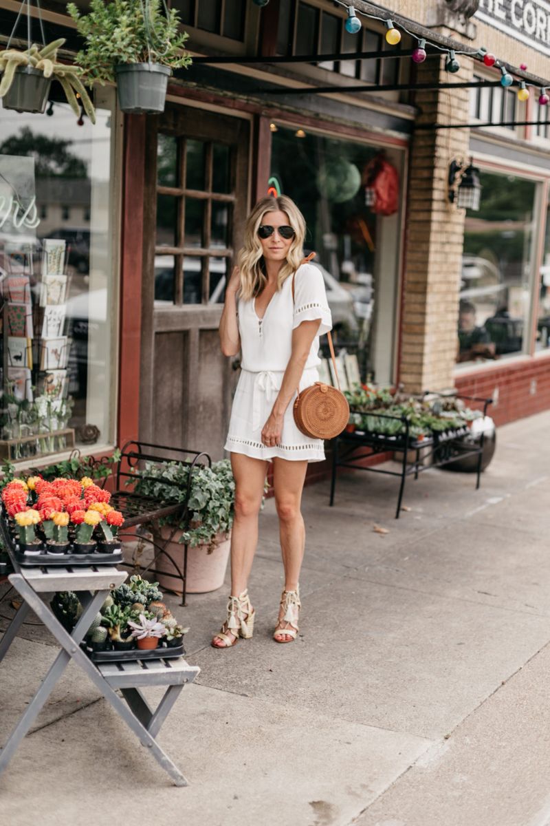 Espadrille Wedges and Straw Circle Bag