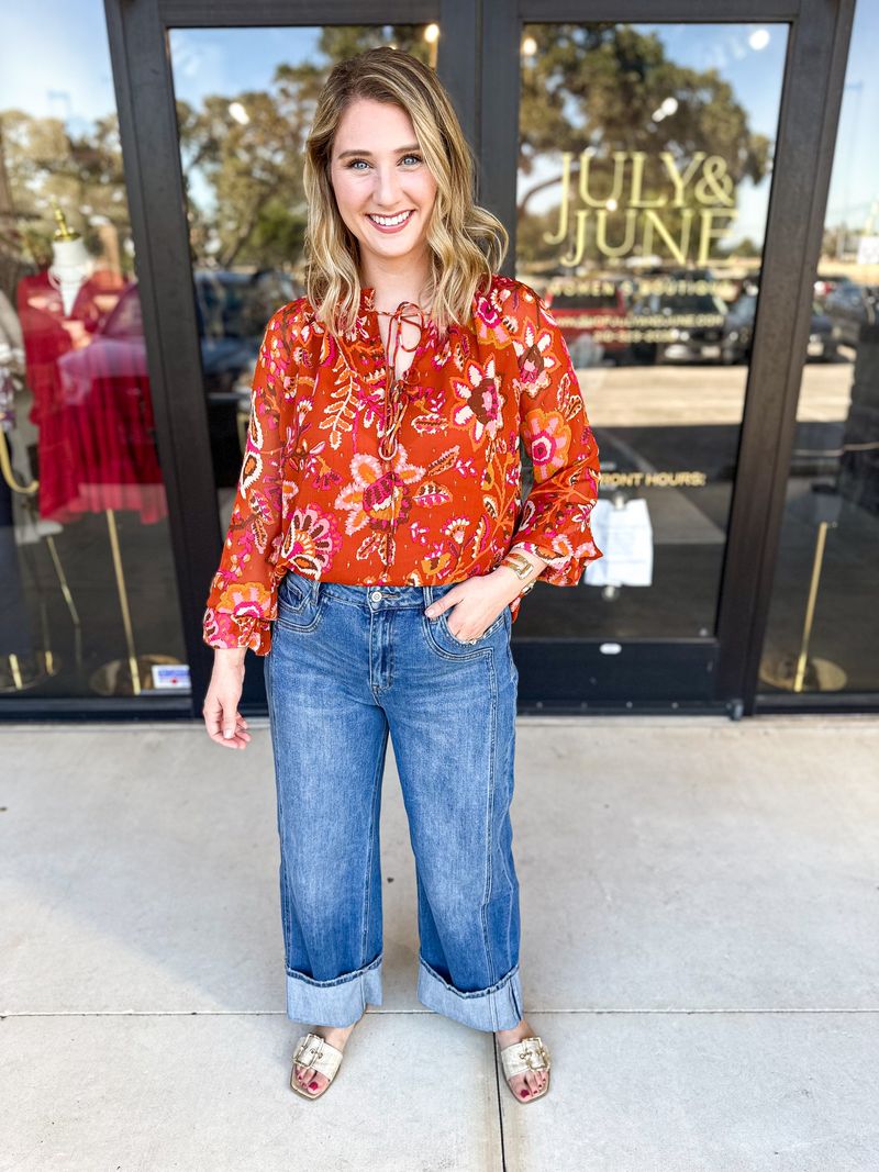 Feminine Floral Blouse