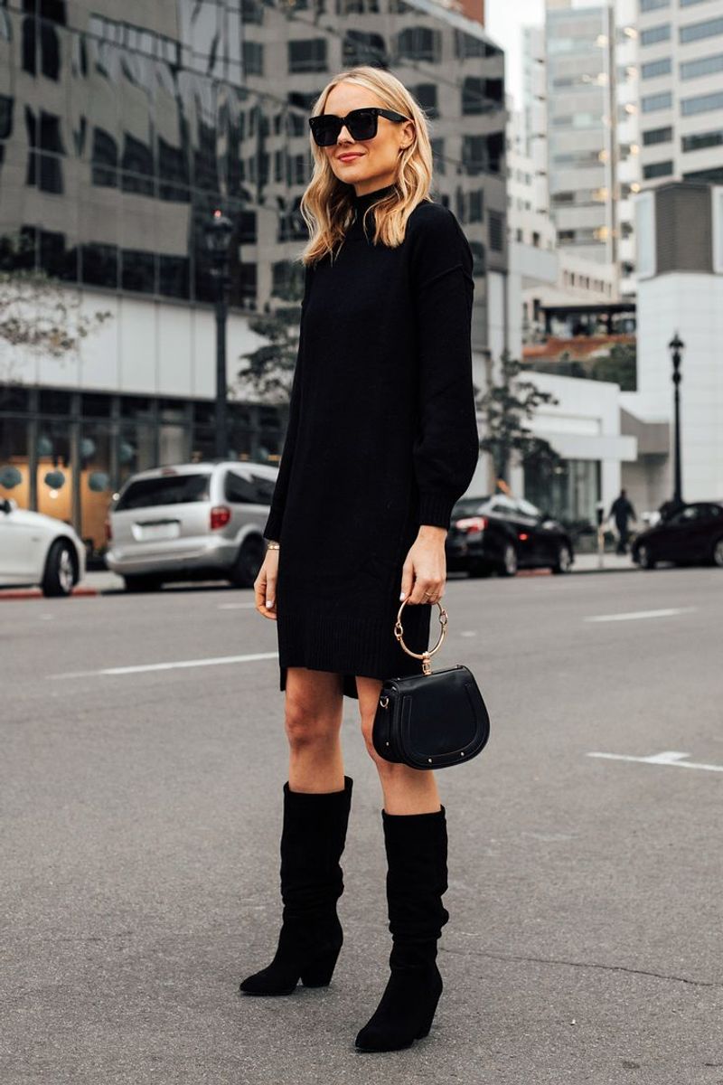Sweater Dress + Boots